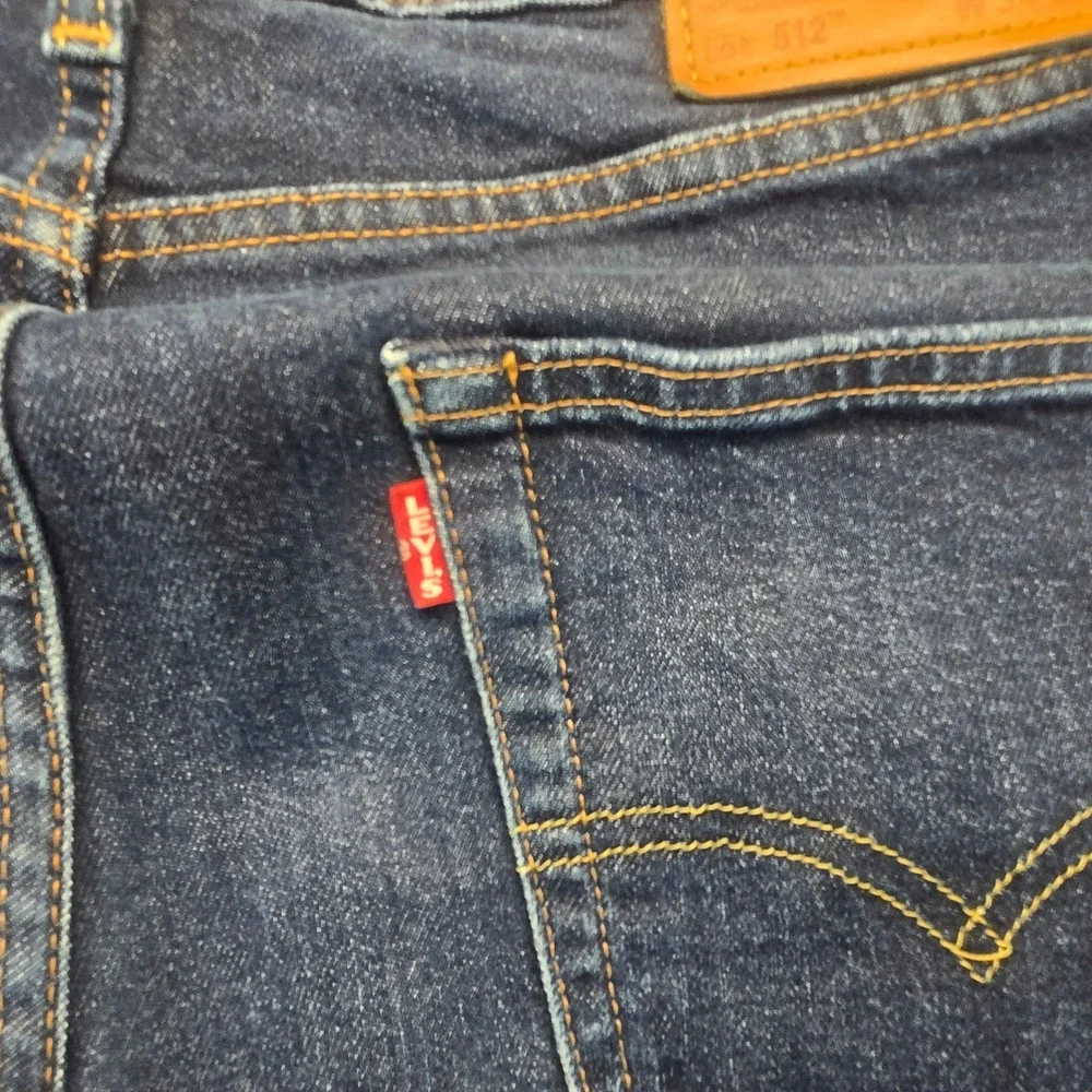 Levis 512 Slim Taper Jeans Mens 34x34 Dark Wash Indigo Denim Pants